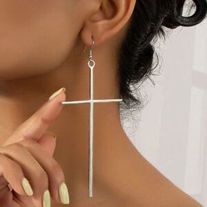 3for$20 NEW Cross Drop Earrings Color silver
